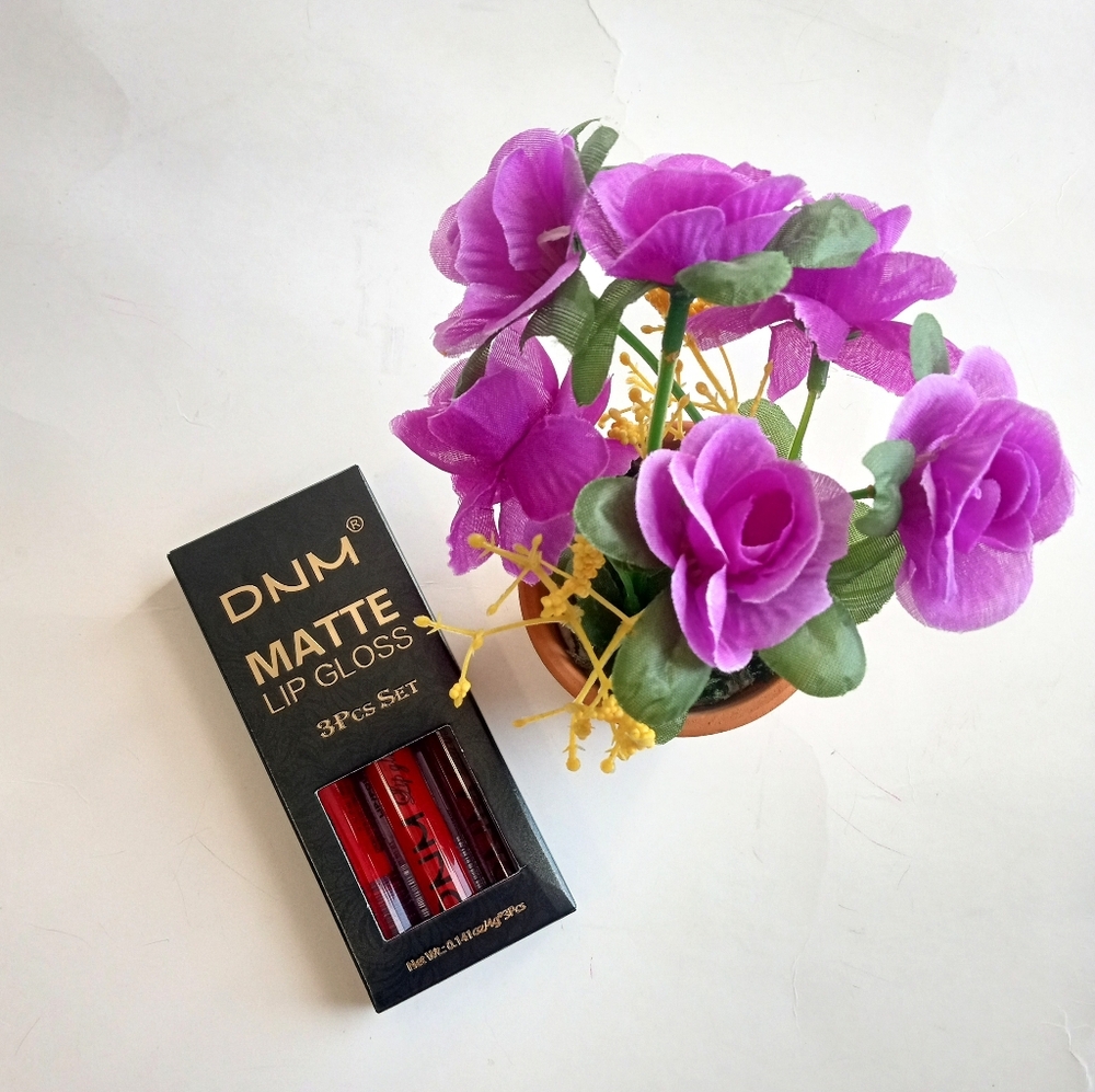 Matte Color Lip Gloss 3 pcs Set Red